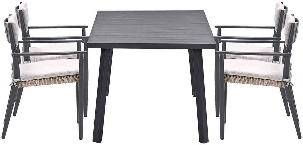 garden impressions parijs tuinstoelen 4 stuks + terni tafel 160