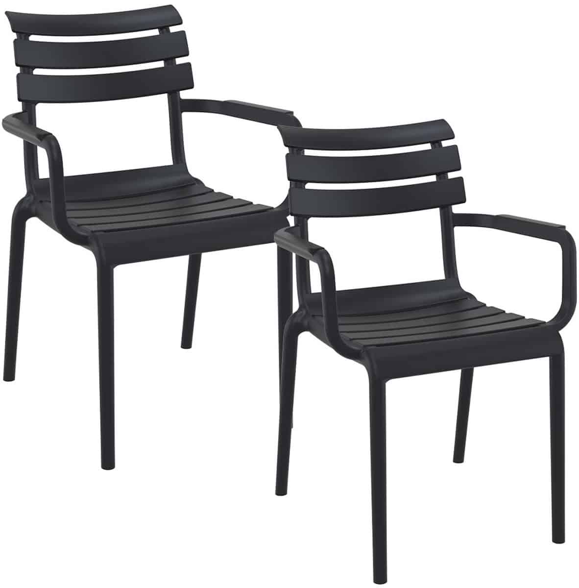 garden impressions paris tuinstoel zwart 2 stuks