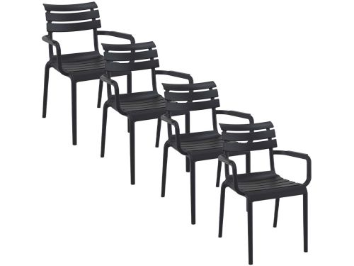 Garden Impressions Paris tuinstoel zwart - 4 stuks