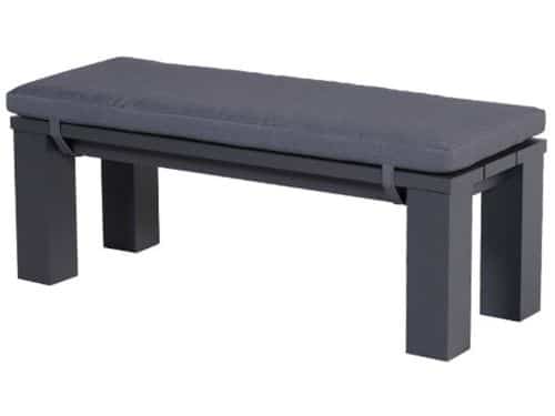 Garden Impressions Plaza tuinbank 115,5x43xH40 cm donker grijs