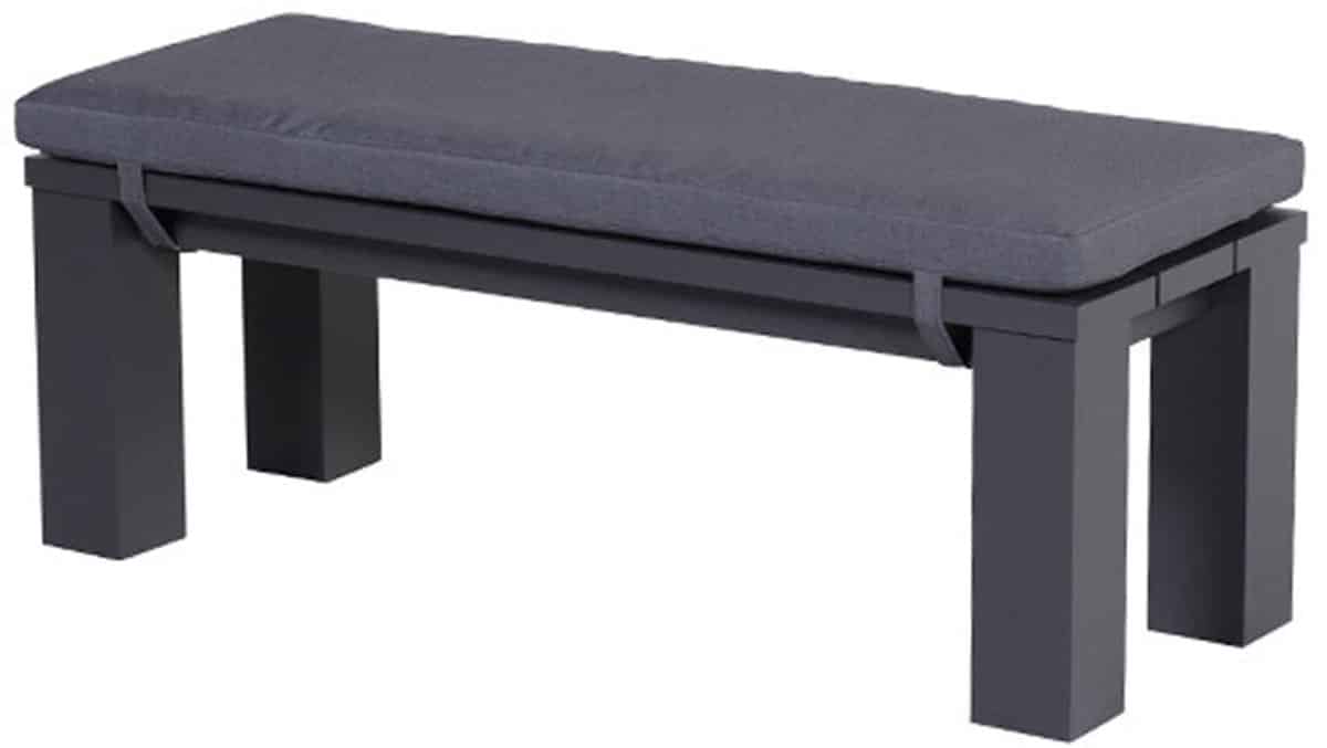 garden impressions plaza tuinbank 115,5x43xh40 cm donker grijs