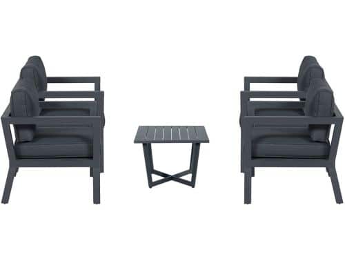 Garden Impressions San Luis loungeset 5-delig - donker grijs