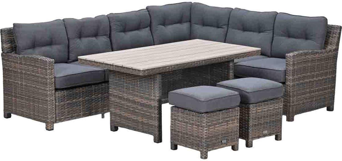 garden impressions seagull lounge diningset rechts havanna sand