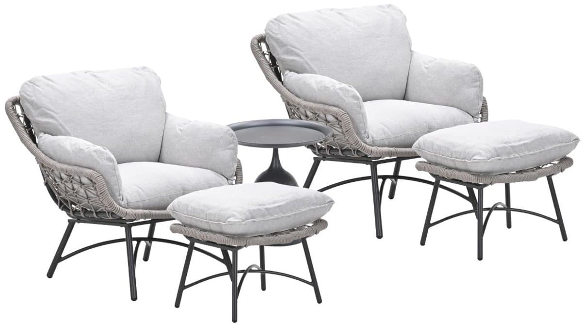 garden impressions selene loungestoelen taupe mati bijzettafel Ø50×48 cm