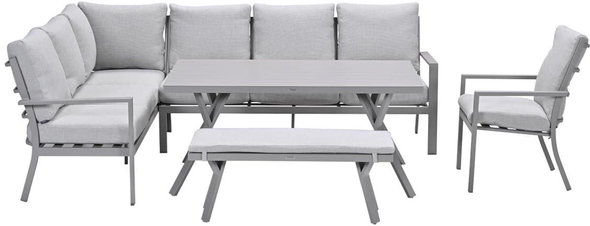 garden impressions senja lounge dining set 5 delig links incl. stoel