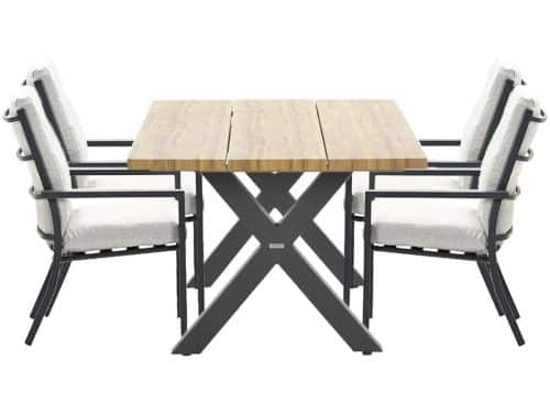 Garden Impressions Senja tuinset 5-delig - Zadar tuintafel 180x100 cm
