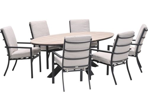 Garden Impressions Senja tuinset 7-delig desert sand - Tulli tuintafel
