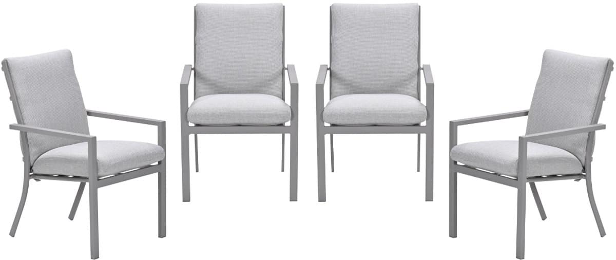 garden impressions sergio tuinstoelen set van 4 taupe