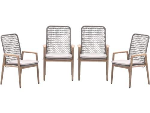 Garden Impressions Skala tuinstoelen set van 4 acacia / rope
