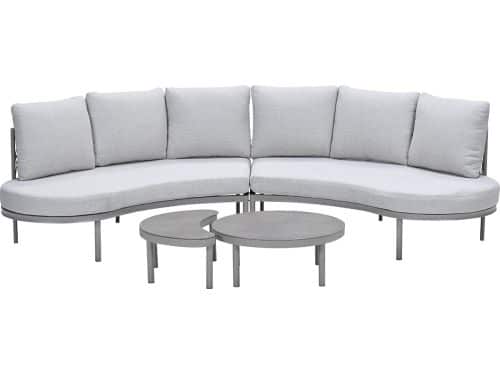 Garden Impressions Solita lounge sofa set sand - rope grey