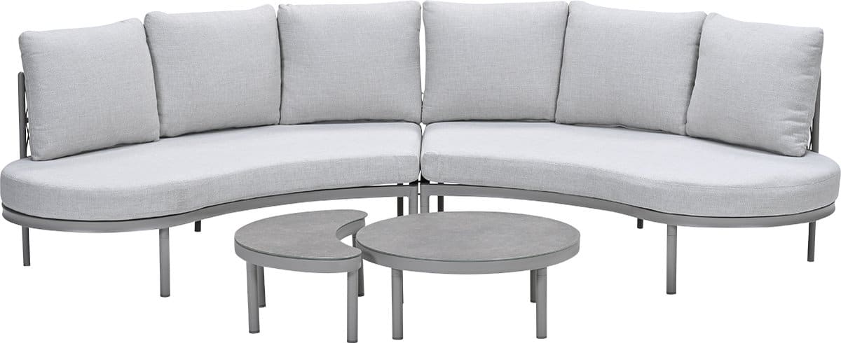 garden impressions solita lounge sofa set sand rope grey