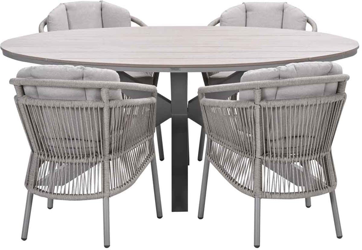 garden impressions sorong tuinset 5 delig tulli tuintafel 180×115 cm