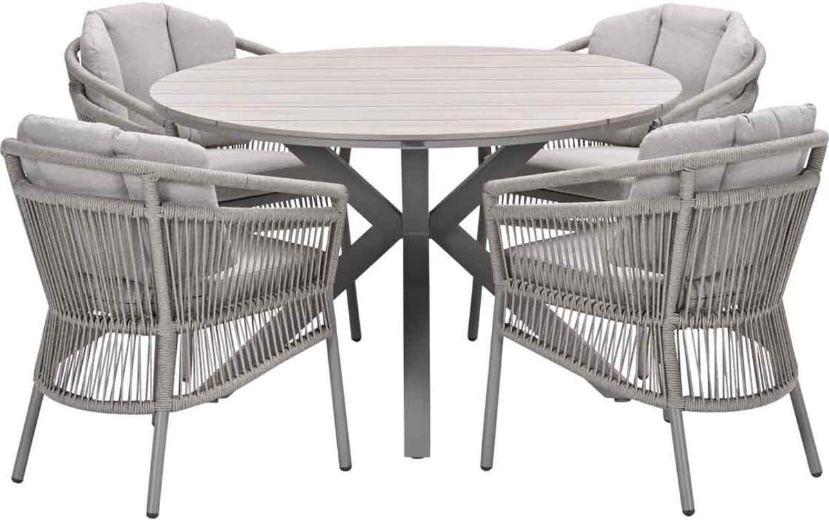 garden impressions sorong tuinset 5 delig tulli tuintafel Ø122×75 cm