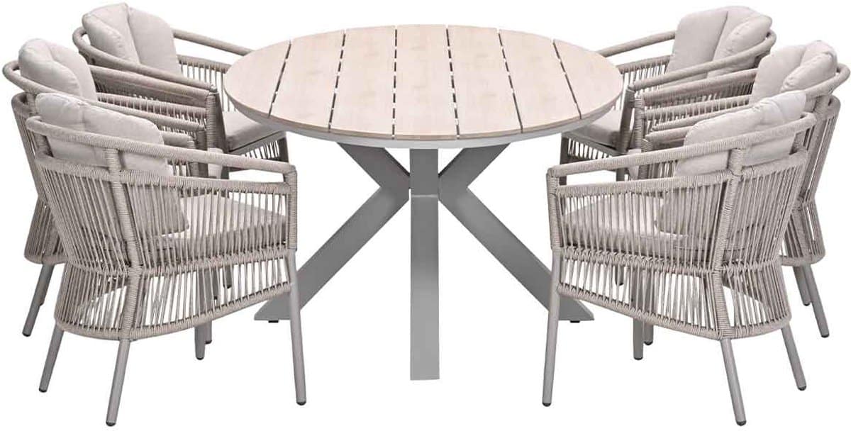 garden impressions sorong tuinset 7 delig tulli tuintafel 220×115 cm