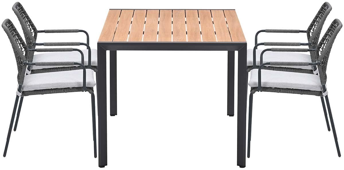 garden impressions swifty tuinstoelen 4 stuks + felini tafel 160