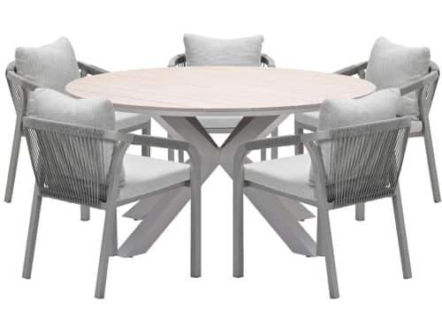 Garden Impressions Tarera tuinset 6-delig dakar sand - Tulli tuintafel