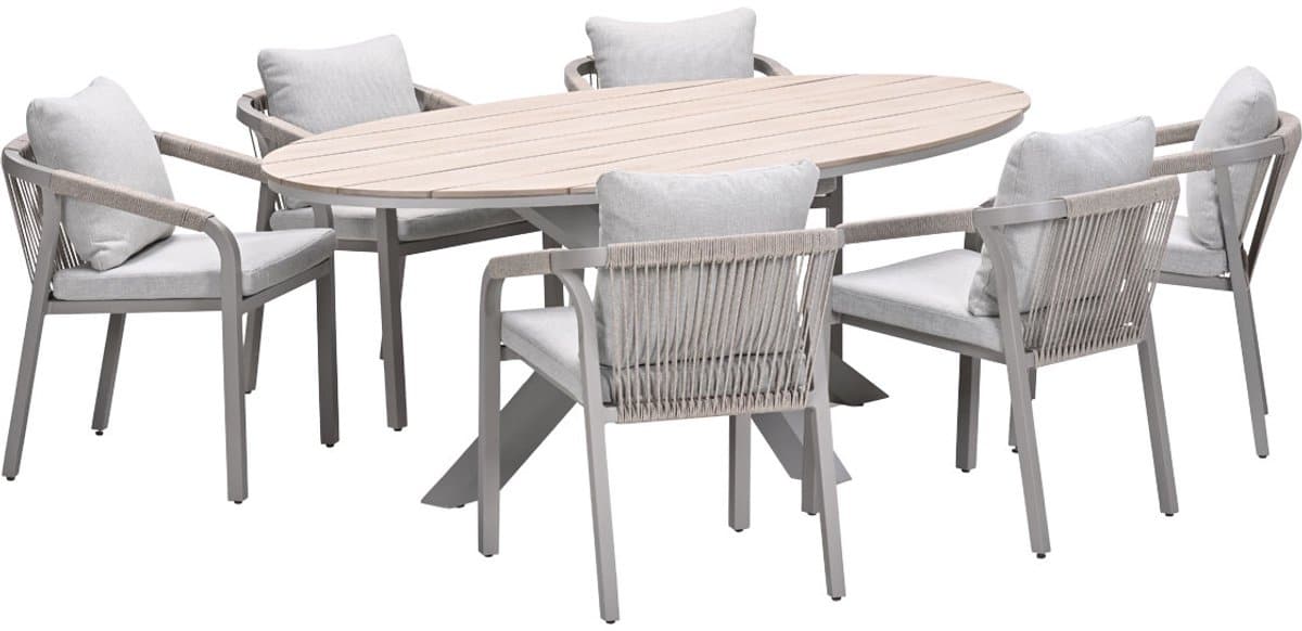 garden impressions tarera tuinset 7 delig dakar sand tulli tuintafel