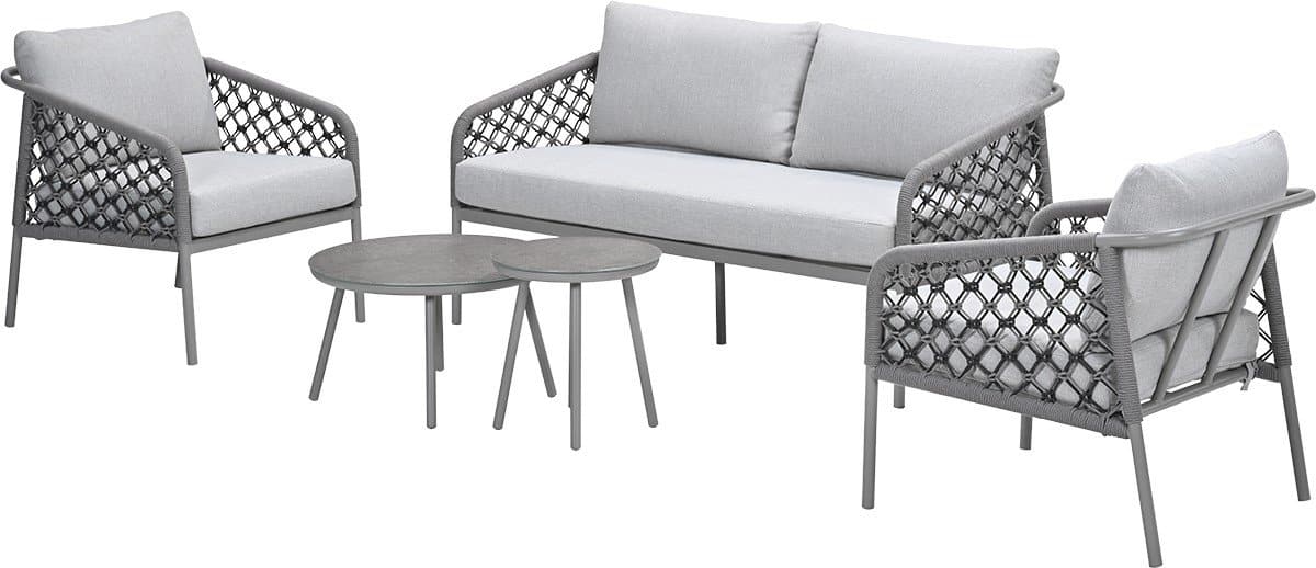 garden impressions torinto loungeset taupe rope zand