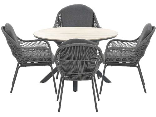 Garden Impressions Yima tuinset 5-delig licht grijs - Tulli tuintafel