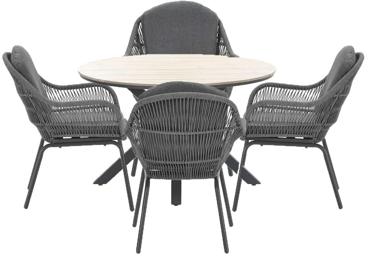 garden impressions yima tuinset 5 delig licht grijs tulli tuintafel