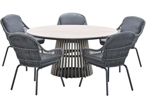 Garden Impressions Yima tuinset 6-delig - Annie tuintafel Ø148x72 cm