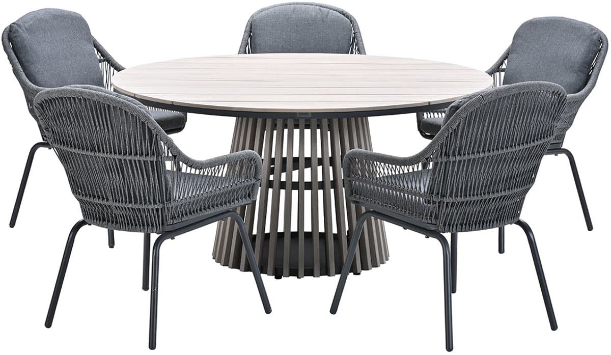 garden impressions yima tuinset 6 delig annie tuintafel Ø148×72 cm