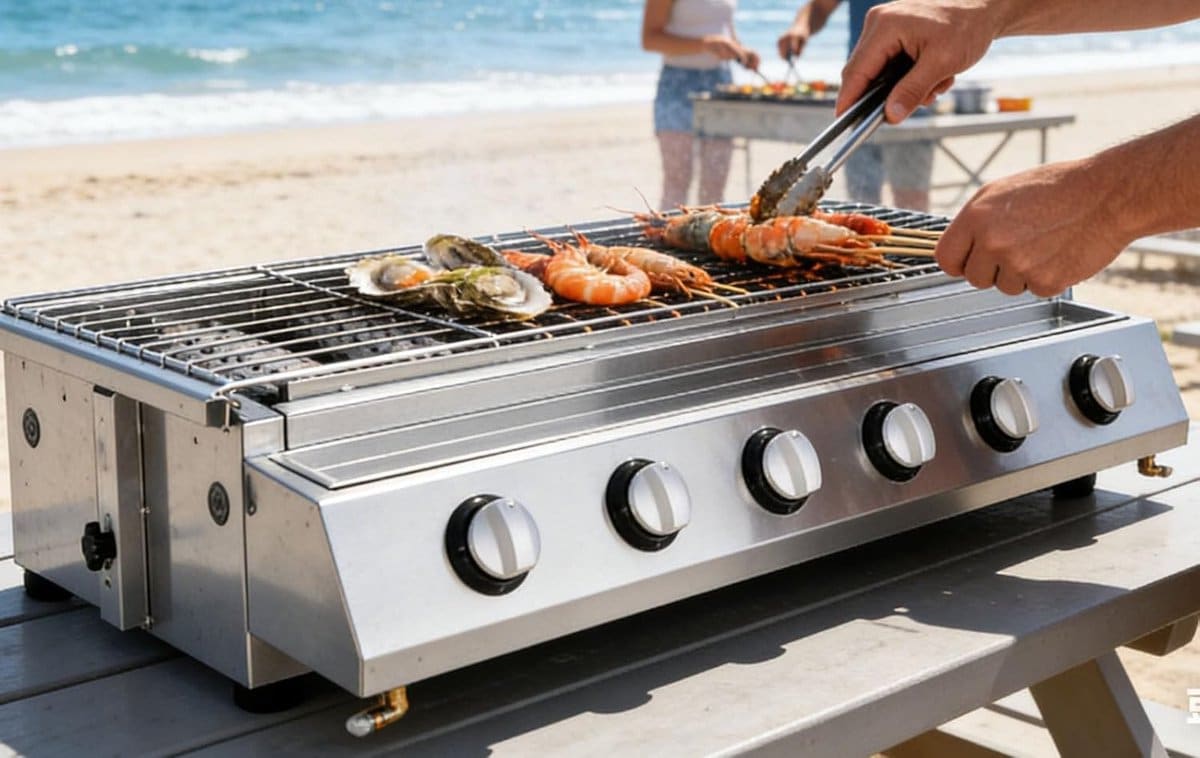 gas bbq grill tafelgrill bakplaat buiten koken feesten