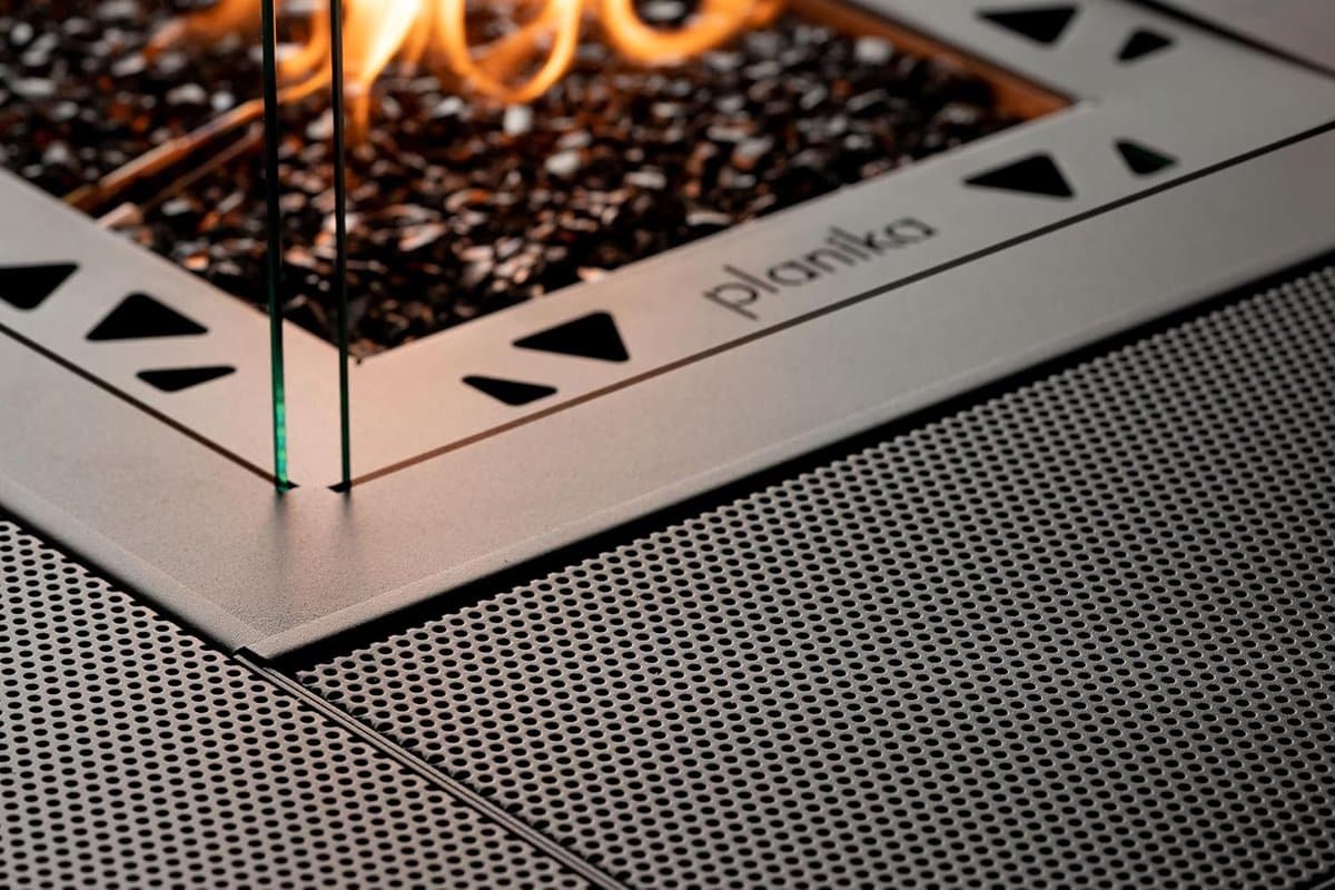 gas tafelhaard depauwonen vierkante outdoor vuurtafel met afdekking, verwijderbare bladen