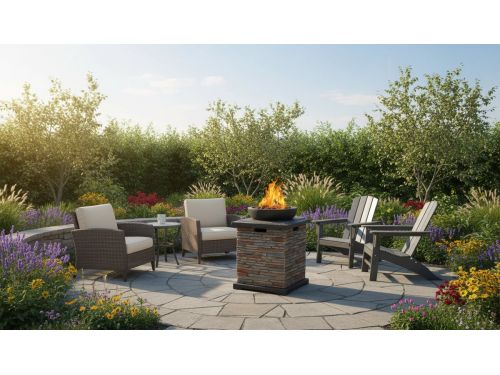 Gas-Terraskachel Depauwonen - Outdoor Vuurtafel 9,5 kW met Lavastenen