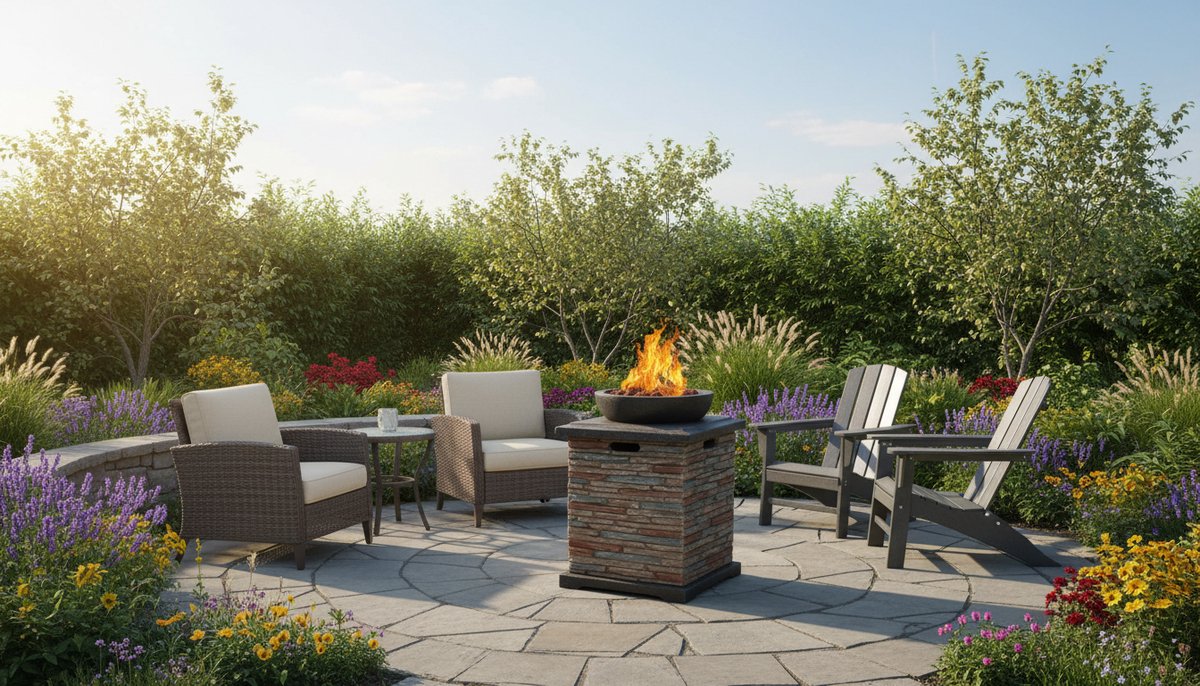 gas terraskachel depauwonen outdoor vuurtafel 9,5 kw met lavastenen