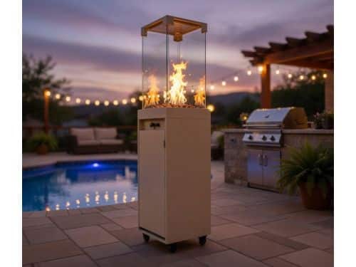 Gas Terrasverwarmer 36x36x150 cm - 5,5 kW Vrijstaand & Draagbaar