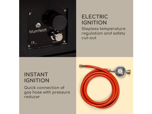 Gas-Vuurtafel Depauwonen - Outdoor Gashaard 13kW / 40.000 BTU met