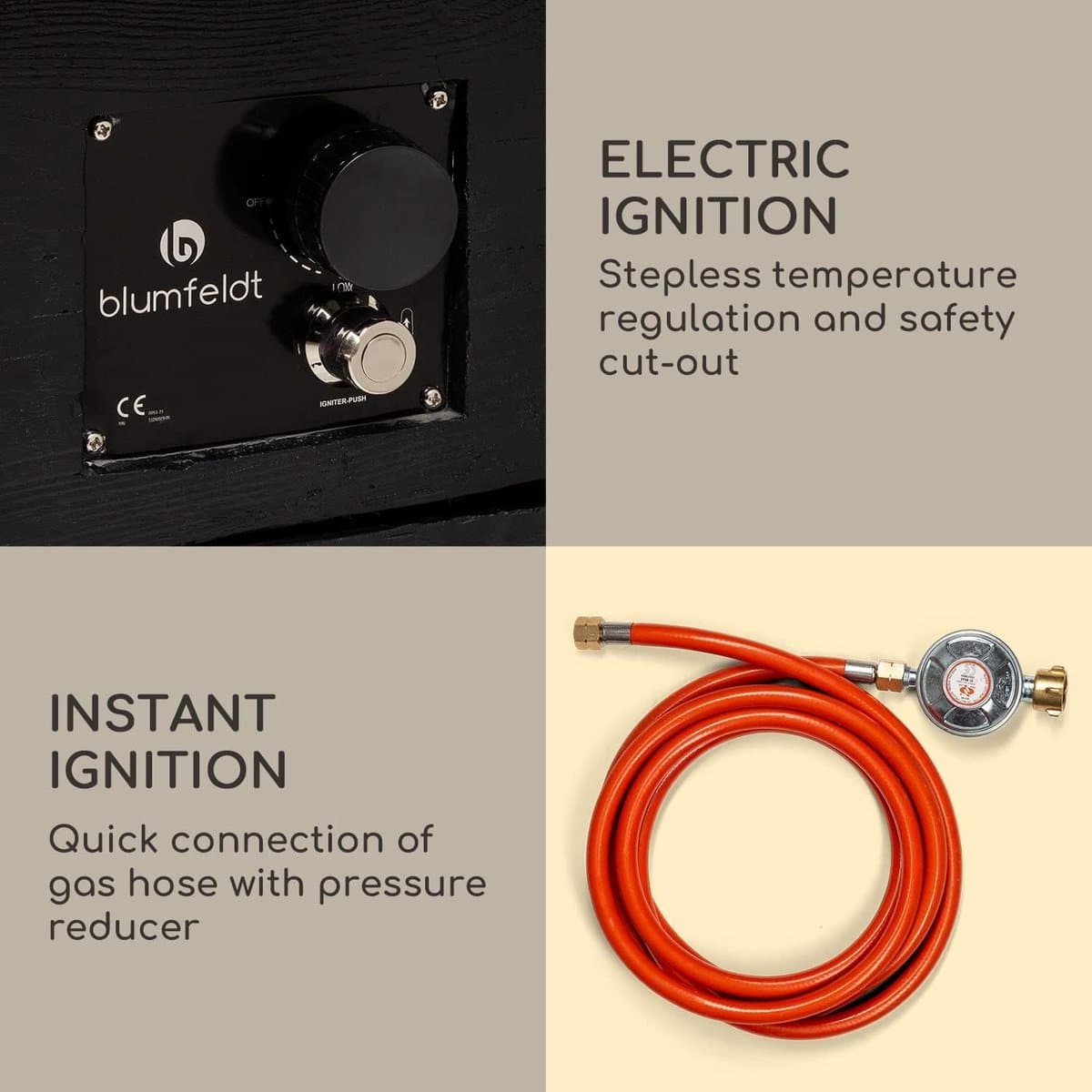 gas vuurtafel depauwonen outdoor gashaard 13kw / 40.000 btu met