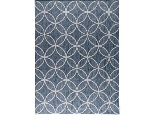 Geometrisch buitenkleed - Faro Ripple Blauw - 200x290 cm