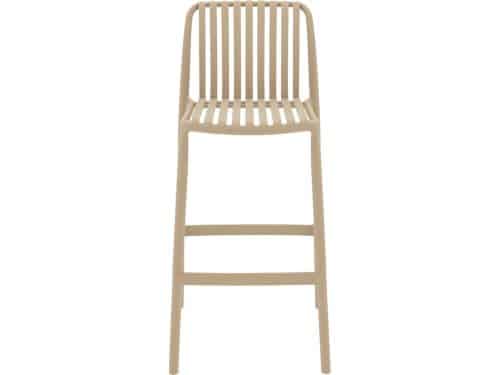 Goossens Barstoel Lygeke - Kunststof - bruin - 50 x