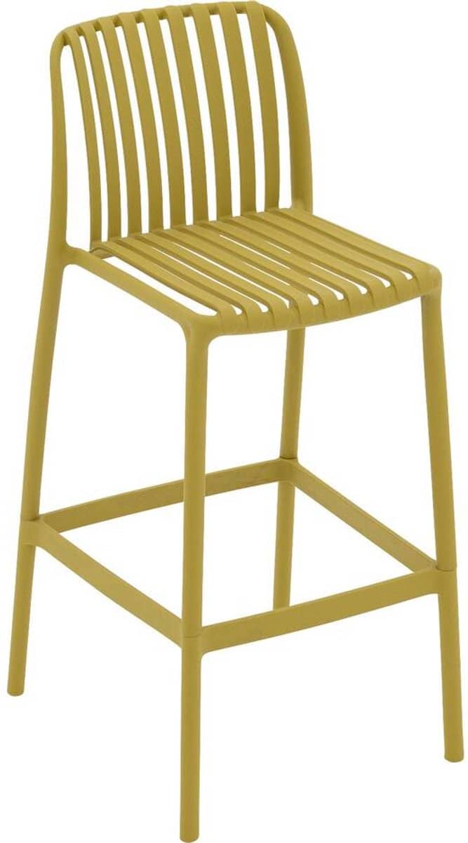 goossens barstoel lygeke kunststof geel 50 x