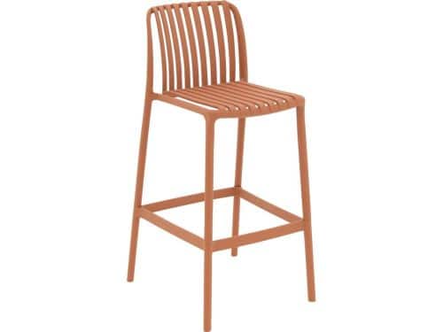 Goossens Barstoel Lygeke - Kunststof - oranje - 50 x