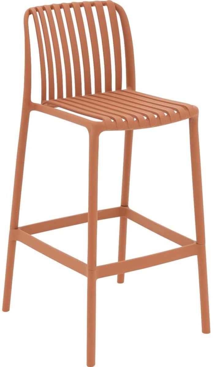 goossens barstoel lygeke kunststof oranje 50 x