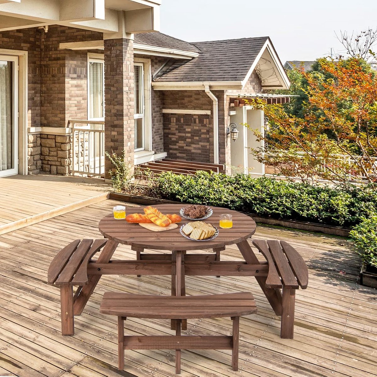 grand pavilion ronde picknicktafel set xxl tuintafel voor 8