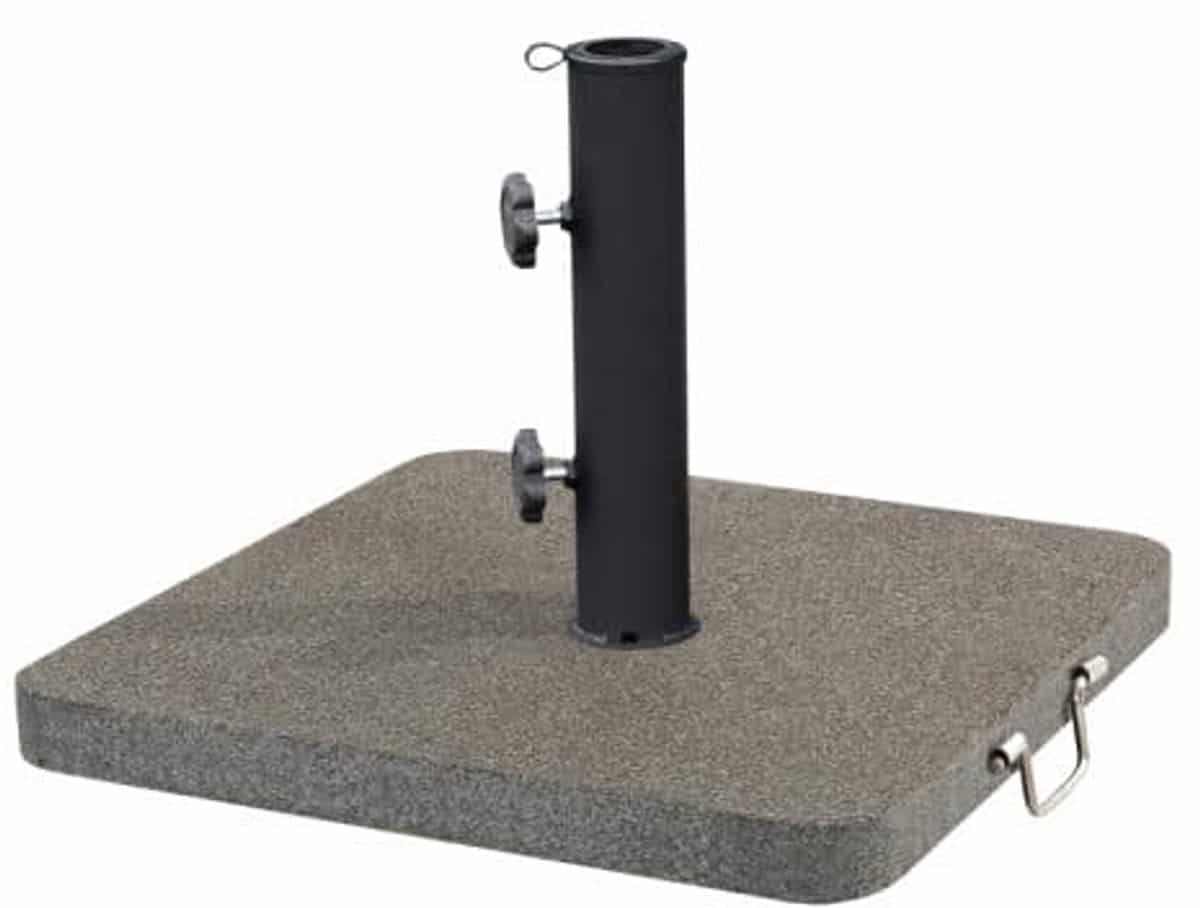 granite base 40 kg. vierkant met wielen
