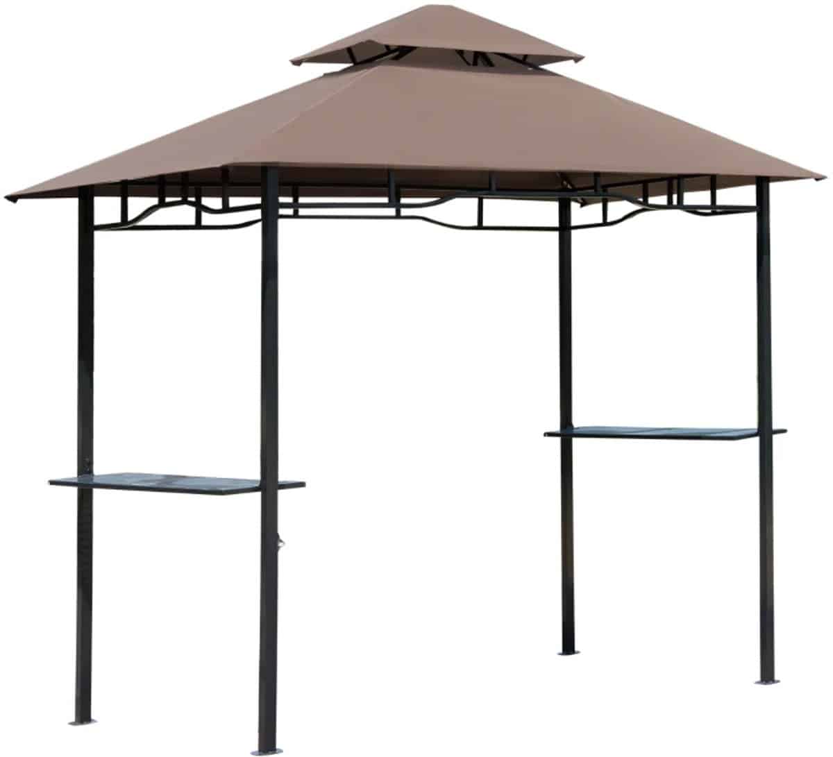 grill paviljoen grillpaviljoen met zijplanken & brandvertragend dubbel dak