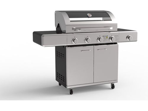 GrilluxePrime gasbarbecue 4 branders met gietijzeren kookplaat