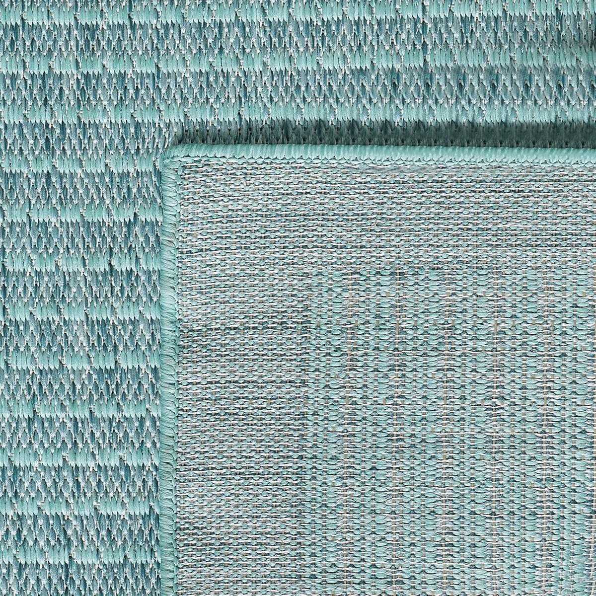 groot rechthoekig buiten & terrastapijt 240×340 cm weerbestendig blauw