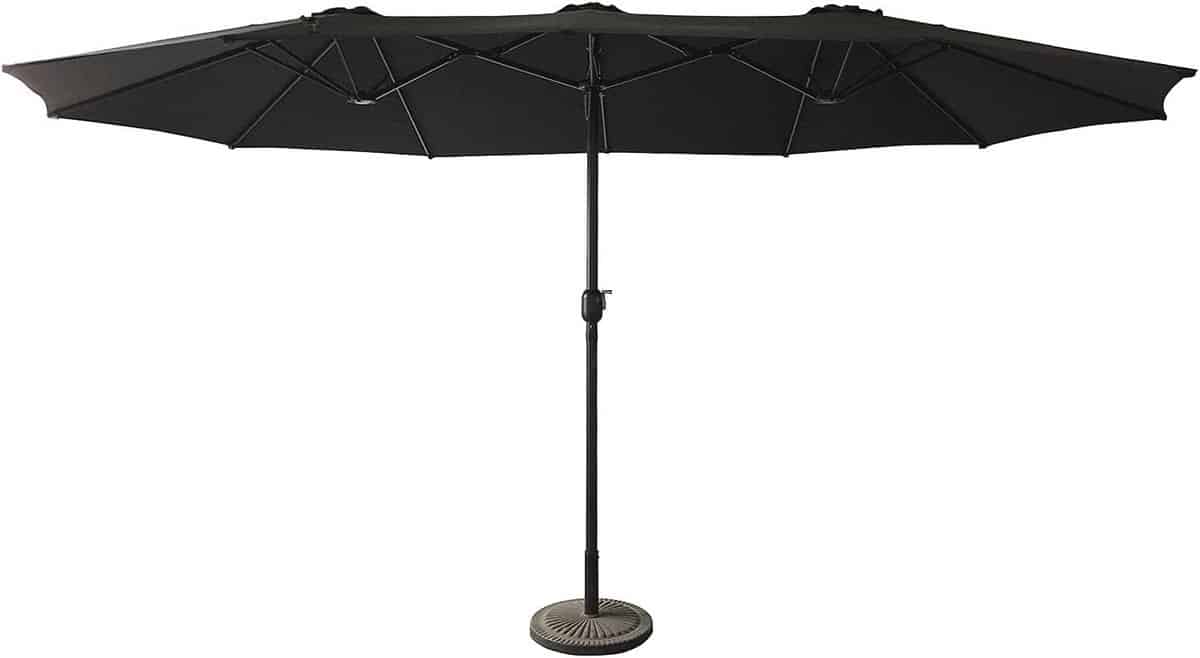 grote dubbele zweefparasol zwart 2,7×4,6m voor tuin en terras