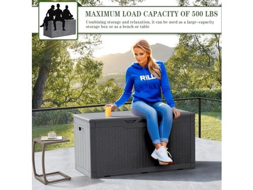 Grote Hars Opbergbox voor Buiten 100 Gallon - Waterdicht en