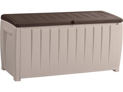 Grote Kunststof Opbergbox voor Tuinkussens 340L Beige/Bruin