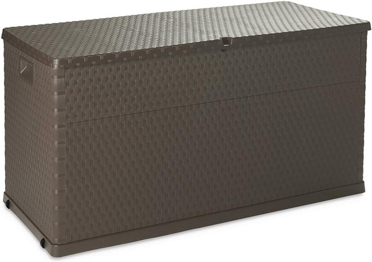 grote kussenbox multibox 420 liter voor buiten, rotan look opbergbox