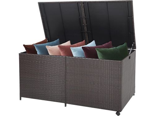 Grote Opbergbox Tuin 662L - Waterdicht Poly Rotan Kussenbox met
