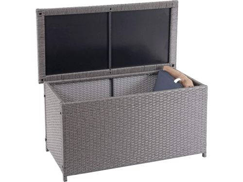 Grote Polyrotan Kussenbox / Tuinkist - Grijs - 170 Liter