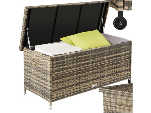 Grote Tuin Opbergbox Kussenbox Wicker 270 Liter Met Cijferslot en